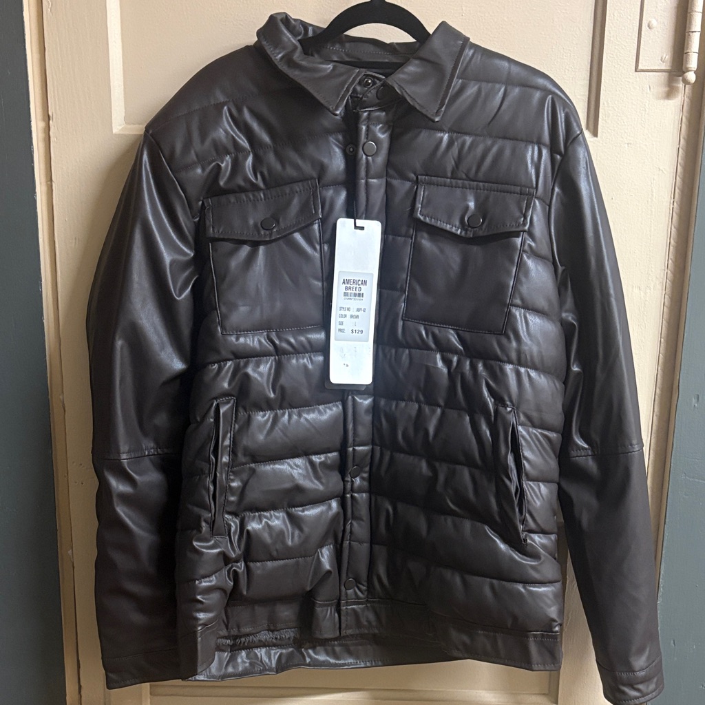 Men's Dark Brown Puffer Jacket